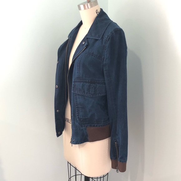 🌟HOST PICK🌟 Club Monaco Denim Bomber Jacket - Picture 4 of 10